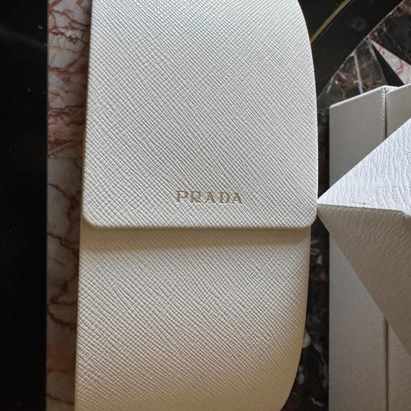 NEW PRADA Genuine SUNGLASSES  Packing Box, Hard Case, Wipe Cloth, OPTICAL White main image 8